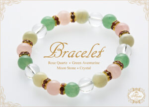 グリーンアベンチュリン ローズクォーツ パワーストーン 天然石 ブレスレット ルビーレッドアゲート×ローズクォーツ×グリーンアベンチュリン◆天然石のお守りブレスレット